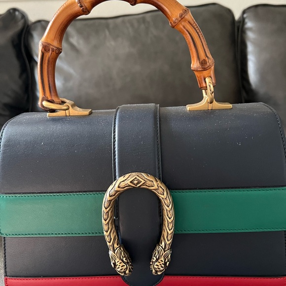 Gucci Bamboo Dionysus 2-way handbag in black. - Picture 2 of 14